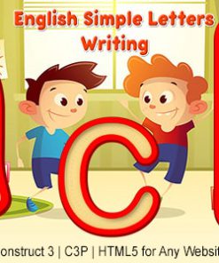 English Simple Letters Writing App (Construct 3 | C3P | HTML5) Kids Educational Game