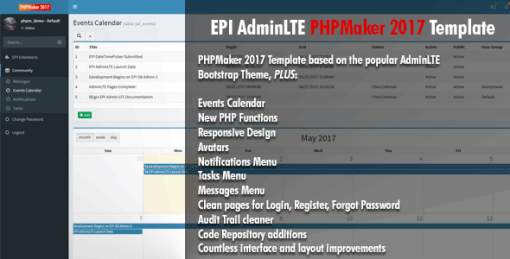 EPI AdminLTE PHPMaker 2017 Template