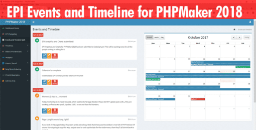 EPI Events Calendar for PHPMaker 2018