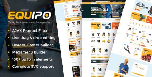 Equipo - Parts And Tools WordPress WooCommerce Theme