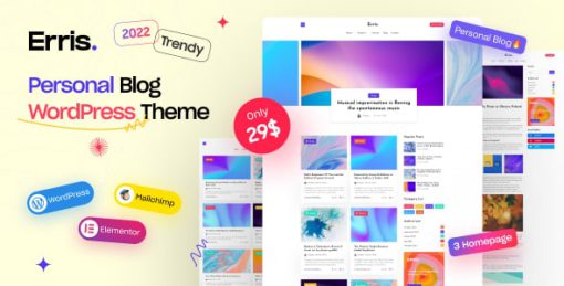 Erris - Personal Blog WordPress Theme