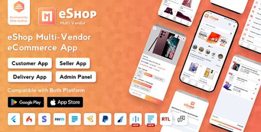 eShop - Multi Vendor eCommerce App & eCommerce Vendor Marketplace Flutter App