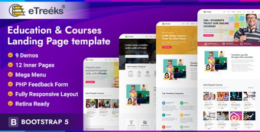 eTreeks - Online Courses & Education React JS Template