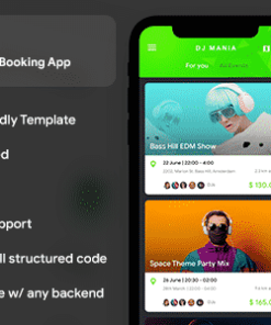 Events App | DJ App | Android + iOS Template | Flutter | Ticket Booking App | DJ Mania