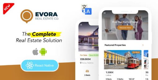 Evora - Real Estate Complete Solution React Native App