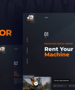 EXCAVATOR | 10 Construction Machine Renting Website Figma Template