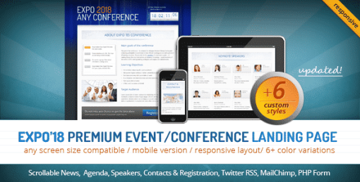 Expo'18 Responsive Event/ Conference Landing Page