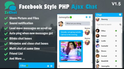 Facebook Style Php Ajax Chat - Zechat