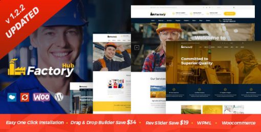 Factory HUB - Industry and Construction WordPress Theme