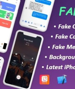 Fake chat app, call app, message notification iOS 13+ with Admob