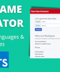 Fake Name Generator Full Production Ready App (Angular 11 & Typescript)