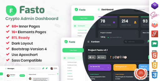 Fasto - Saas Admin Dashboard Template