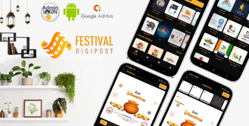 Festival Post, Brands.live or AdBanao Festival Poster Maker clone  Android App