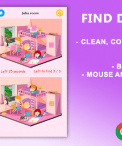 Find Differences. Mobile, Html5 Game .c3p (Construct 3)