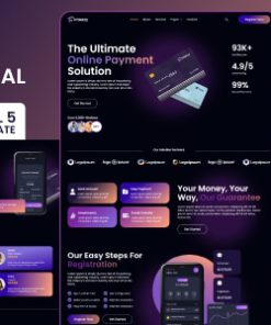 Finteezy - Fintech Startup & Digital Wallet HTML5 Website