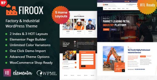 Firoox - Factory Industrial WordPress Theme