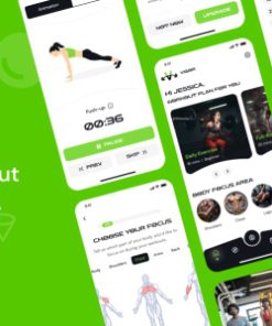 Fitness & Gym Workout Mobile App PWA HTML Template - Vigor