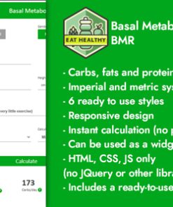 Fitness Macronutrients Calculator (BMR) Site Widget And Browser Extension