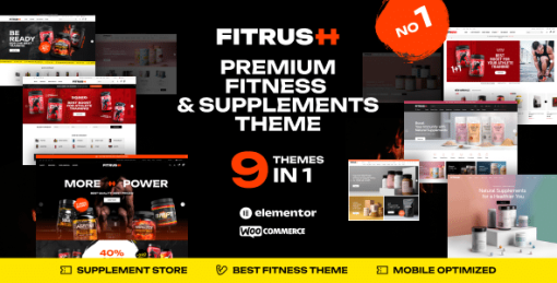 Fitrush - Fitness and Health Supplements WordPress Theme