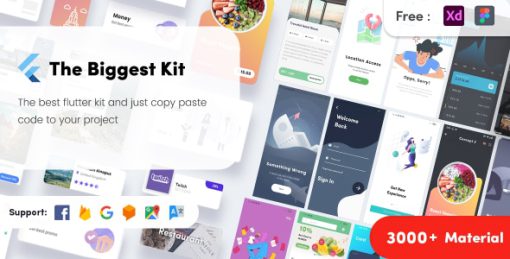 Flutter Biggest Pro Kit - Flutter UI KIT in Flutter ui kit Flutter