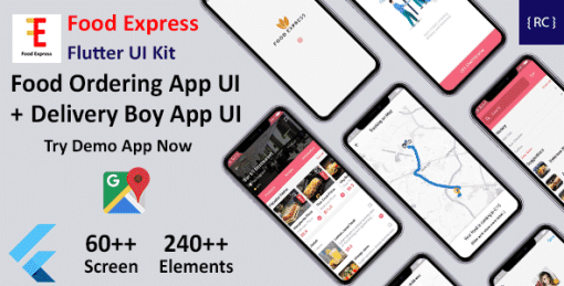 Flutter Food - Food Ordering App + Delivery Boy App UI in Flutter