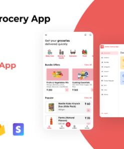 Flutter Grocery App + React.js Admin Panel + Node.js Backend