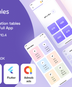 Flutter Math Multiplication Table: Math Quiz Game Full App with Admob ready to publish