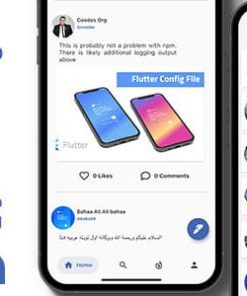 Flutter Social Media App with Dashboard -Ios and Android