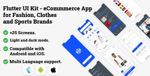 Flutter UI Kit - eCommmerce App for Fashion, Clothes and Sports Brands