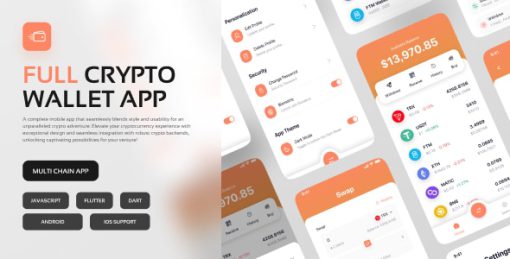 Flutter - Ultimate Crypto Wallet Solution: Fully Functional Mobile App with Admin Panel