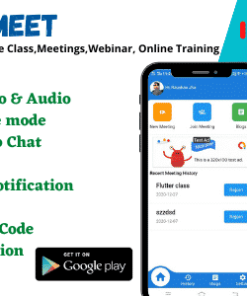 FlutterMeet- Free Android and iOS Video Conference App for Live Class, Meeting, Webinar