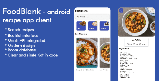 Food Blank( recipes client app)