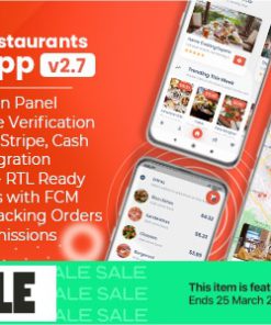 Food Delivery Flutter + PHP Laravel Admin Panel