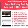 Food Delivery Multi Restaurant Ionic 5 + CodeIgniter (Android + iOS + Website + Admin)