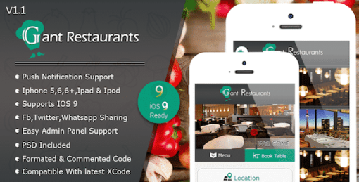 Food Delivery System for Restaurant with backend IOS Full Application