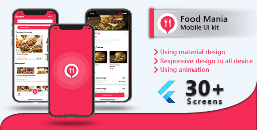 Food Delivery with Delivery Boy Flutter UI Kit