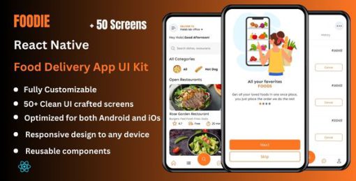 Foodie - Food Delivery React Native CLI Ui Kit