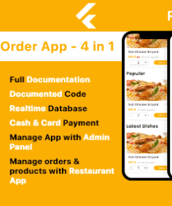 Foodizm - Restaurant Food Ordering App in Flutter - Customer, Restaurant, Rider App