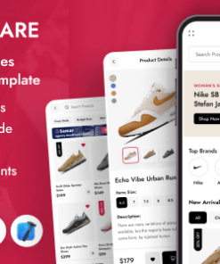 FootFlare - React Native CLI Shoes eCommerce Mobile App Template