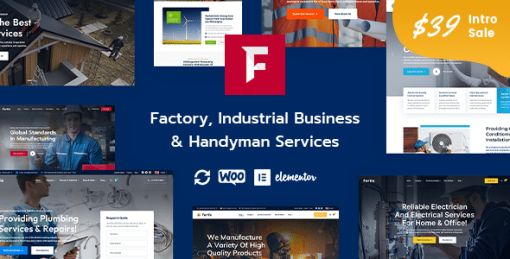 Fortis - Factory Industrial Business & Handyman Services WordPress Theme