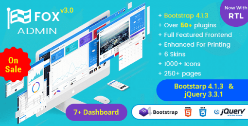 Fox - Multipurpose Bootstrap 4 Admin Dashboard Template UI Framework