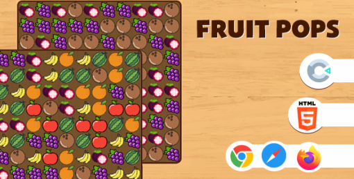 Fruit Pops - HTML5 Game (Construct3)