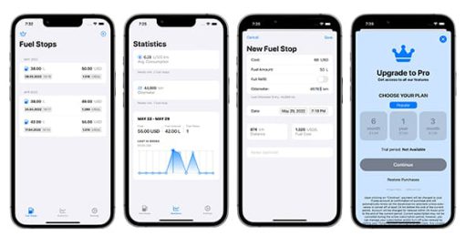 Fuel Costs App | Average Fuel Consumption - SwiftUI Full iOS Application