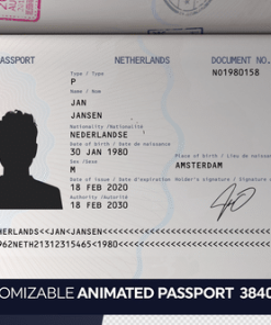 Fully Customizable Animated Passport - Ultra HD