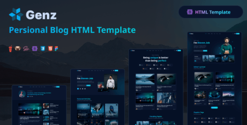 Genz - Creative Personal Blog HTML Template