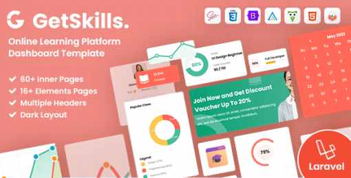 GetSkills | Online Learning Laravel Admin Dashboard Template