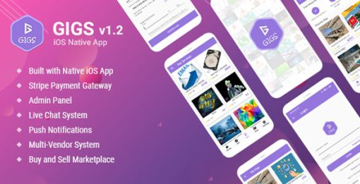 Gigs (Services Marketplace App) - Fiverr & Freelance Clone - Native iOS Application