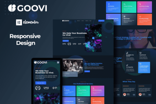 Goovi - Creative Agency & Digital Marketing Elementor Template Kits