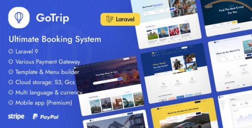 GoTrip - Theme for Mytravel Laravel Booking System