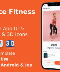 Grace App ANDROID + IOS + FIGMA + 3D Icons | UI Kit | Flutter | Fitness & WorkOut